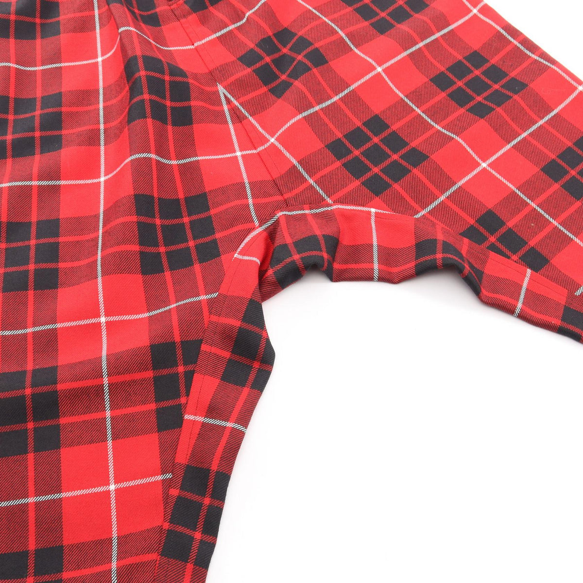 BLACK COMME des GARCONS Check Sarouel Wool Pants Red Size XS