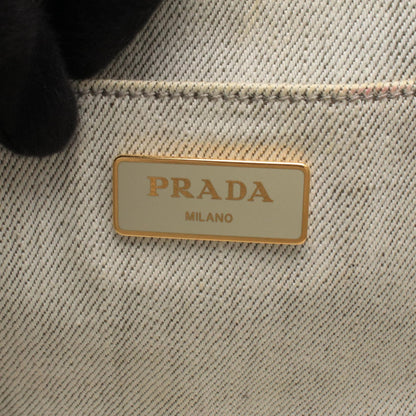 PRADA DENIM CANAPA Canapa Denim Tote Bag