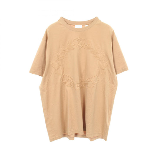 BURBERRY Logo Embroidered T-Shirt Beige Size L
