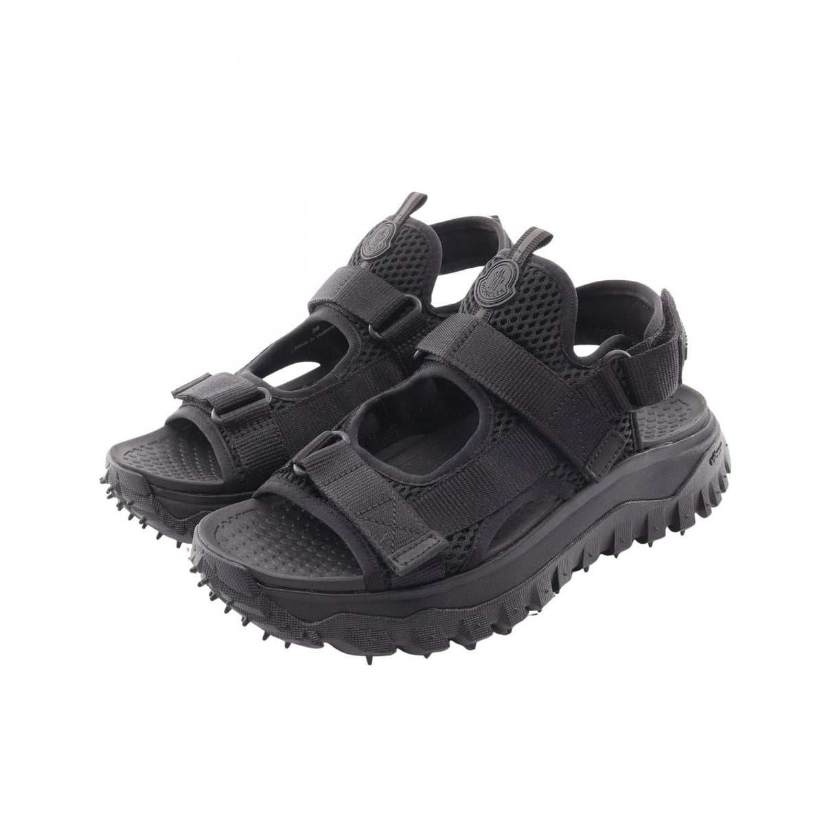 MONCLER TRAILGRIP VELA Nylon Sandals Black Size 38