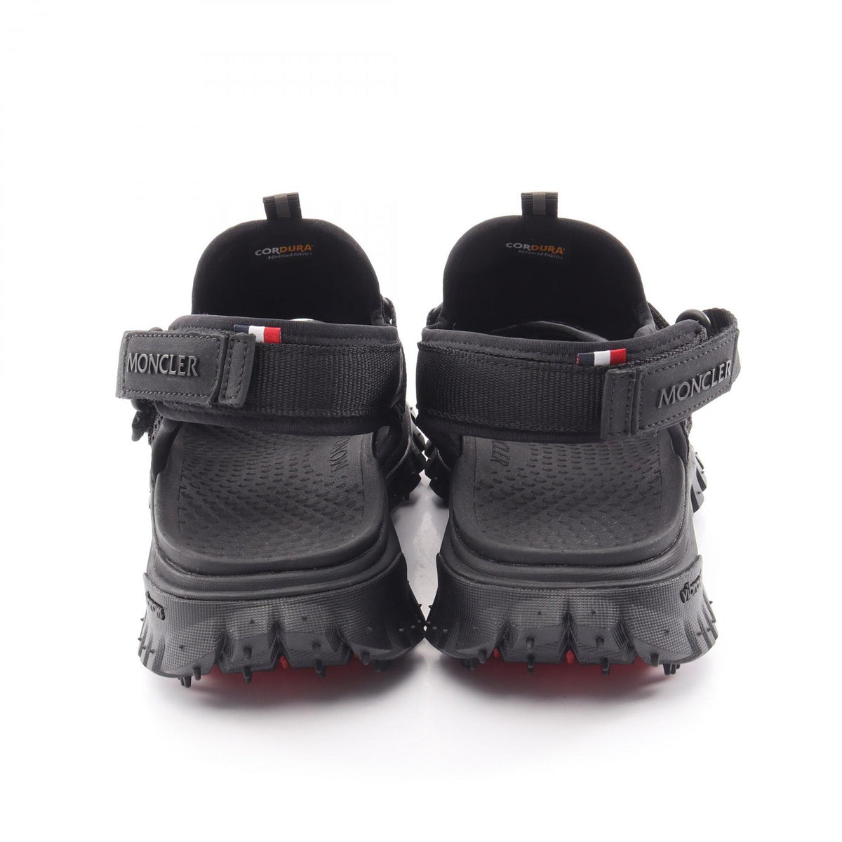 MONCLER TRAILGRIP VELA Nylon Sandals Black Size 38