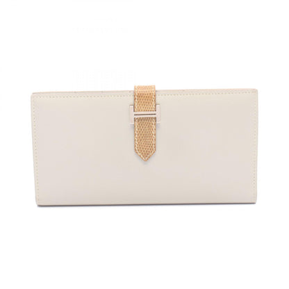 HERMES Bearn Classic Lizard Bi-fold Wallet