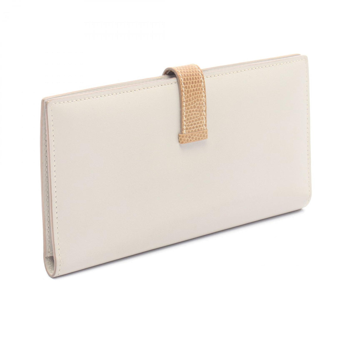 HERMES Bearn Classic Lizard Bi-fold Wallet