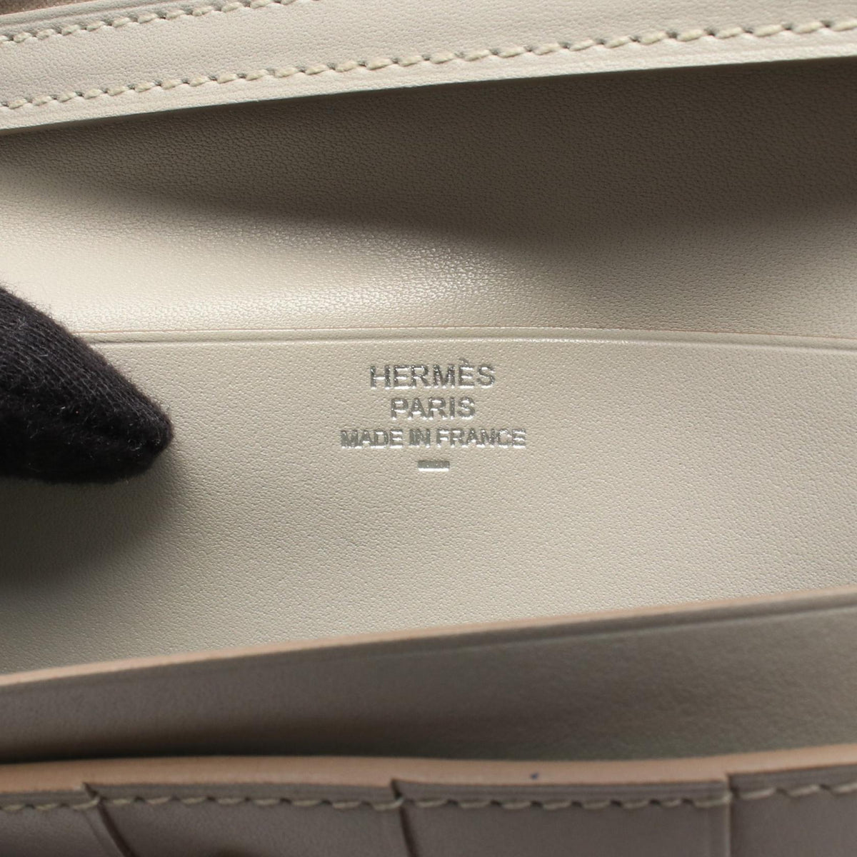 HERMES Bearn Classic Lizard Bi-fold Wallet