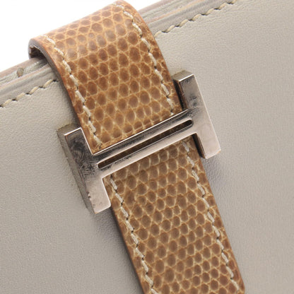 HERMES Bearn Classic Lizard Bi-fold Wallet