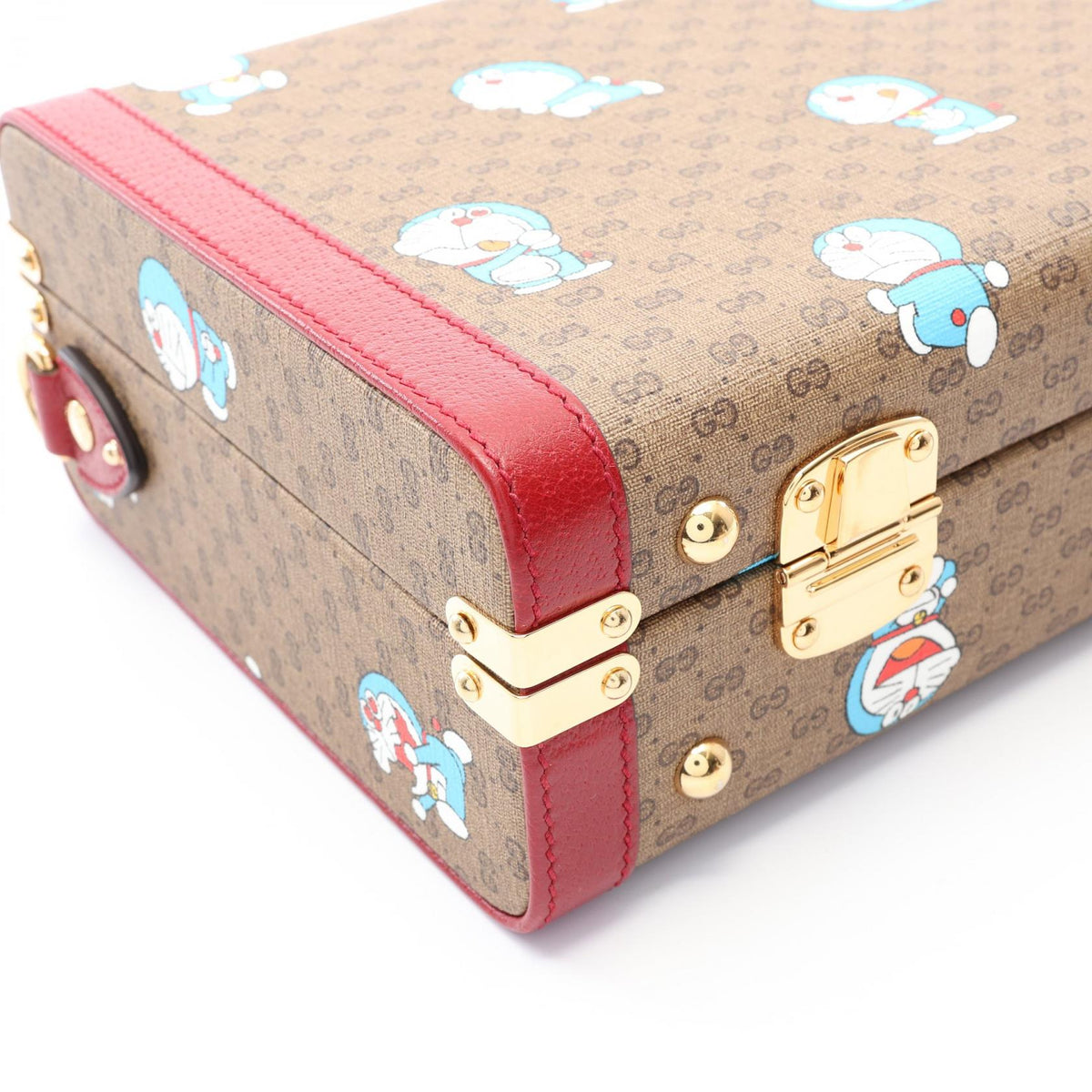 GUCCI Doraemon Beauty Case Handbag Beige