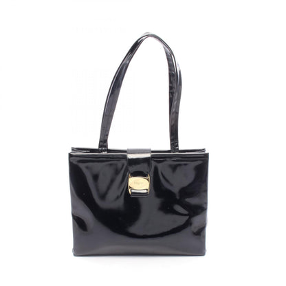 Salvatore Ferragamo Vara Patent Bag Black