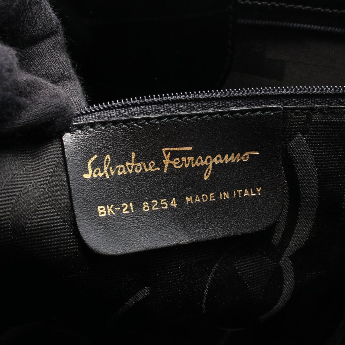 Salvatore Ferragamo Vara Patent Bag Black