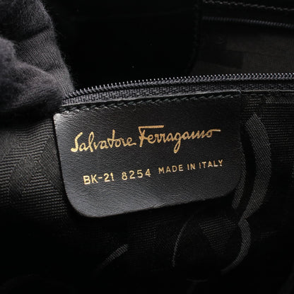 Salvatore Ferragamo Vara Patent Bag Black