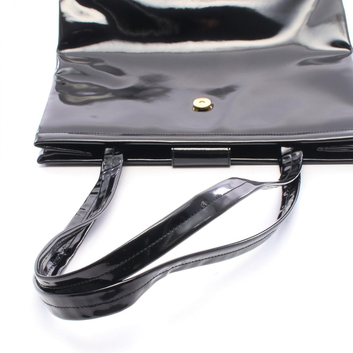 Salvatore Ferragamo Vara Patent Bag Black