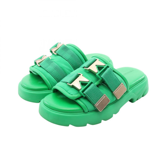 BOTTEGA VENETA Flash Leather Fabric Sandals Size EU 41