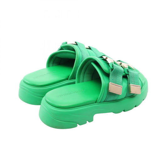 BOTTEGA VENETA Flash Leather Fabric Sandals Size EU 41