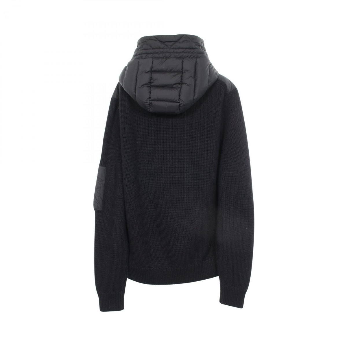 MONCLER Hooded Paneled Nylon Wool Down Jacket Navy Size L