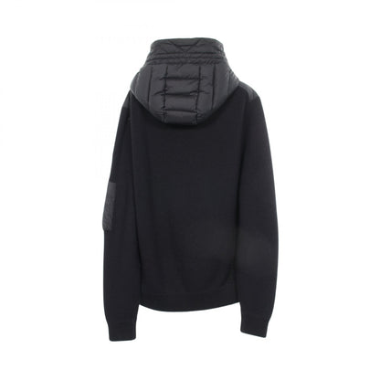 MONCLER Hooded Paneled Nylon Wool Down Jacket Navy Size L