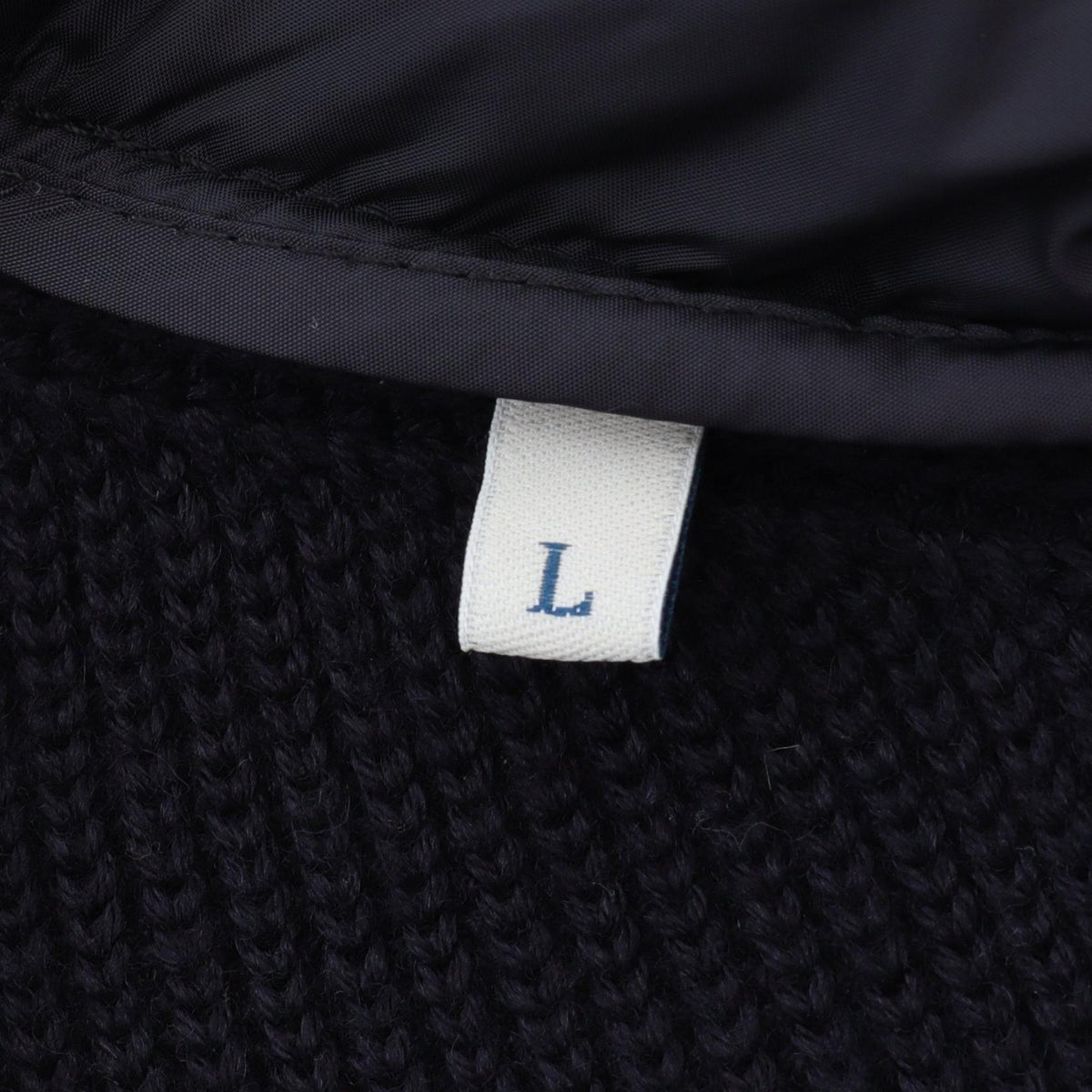 MONCLER Hooded Paneled Nylon Wool Down Jacket Navy Size L