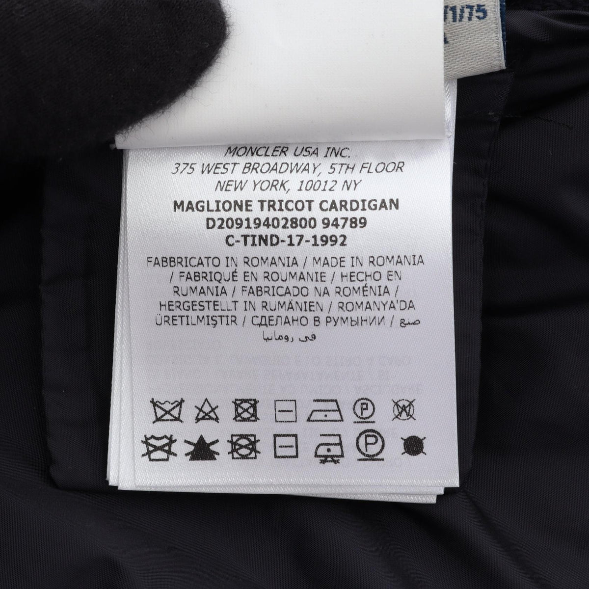 MONCLER Hooded Paneled Nylon Wool Down Jacket Navy Size L
