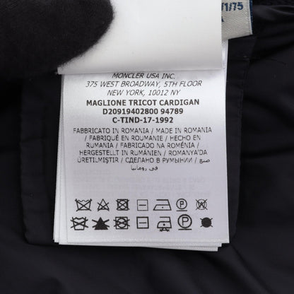 MONCLER Hooded Paneled Nylon Wool Down Jacket Navy Size L