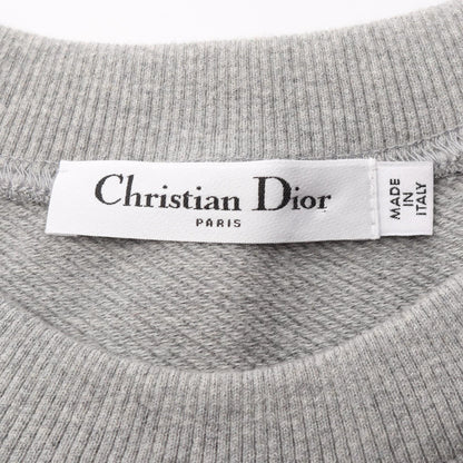 Dior Flower Embroidered Logo Short Sleeve Sweatshirt Size L