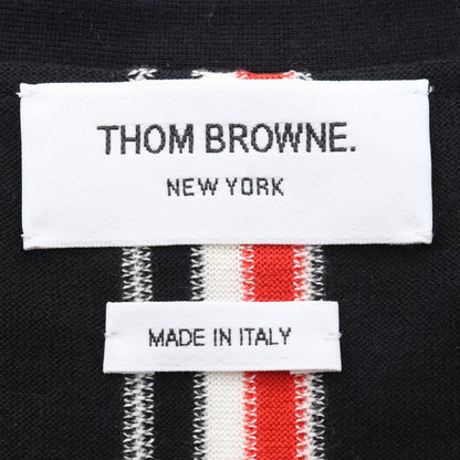 THOM BROWNE Silk Cotton Cardigan Black Size 40