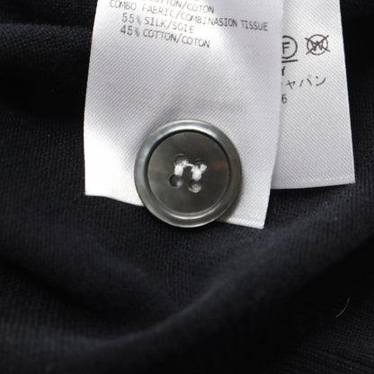 THOM BROWNE Silk Cotton Cardigan Black Size 40