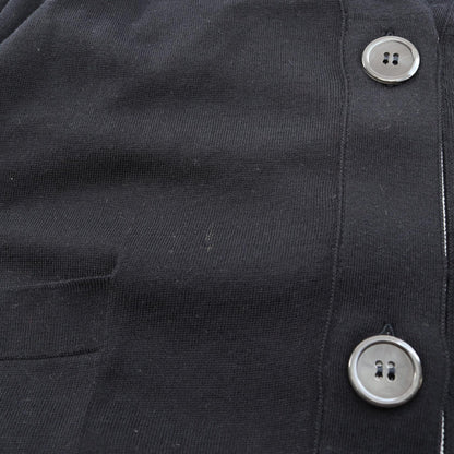THOM BROWNE Silk Cotton Cardigan Black Size 40