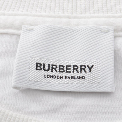 BURBERRY Logo Embroidered T-Shirt White Size M