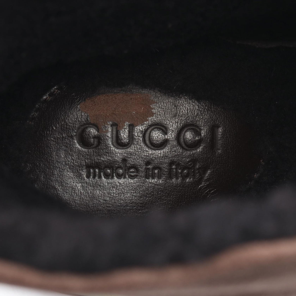 GUCCI Leather Suede Short Boots Brown Size 6.5