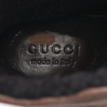 GUCCI Leather Suede Short Boots Brown Size 6.5