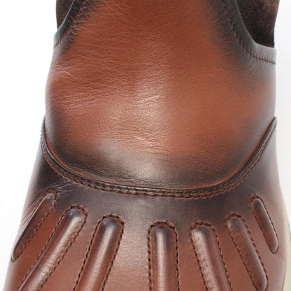 GUCCI Leather Suede Short Boots Brown Size 6.5