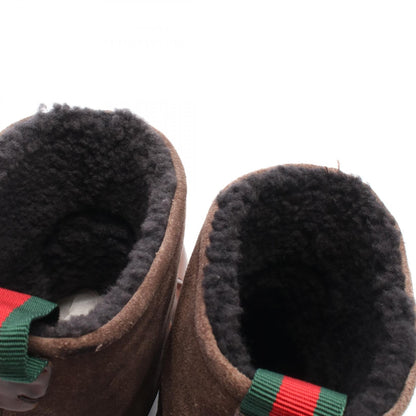 GUCCI Leather Suede Short Boots Brown Size 6.5