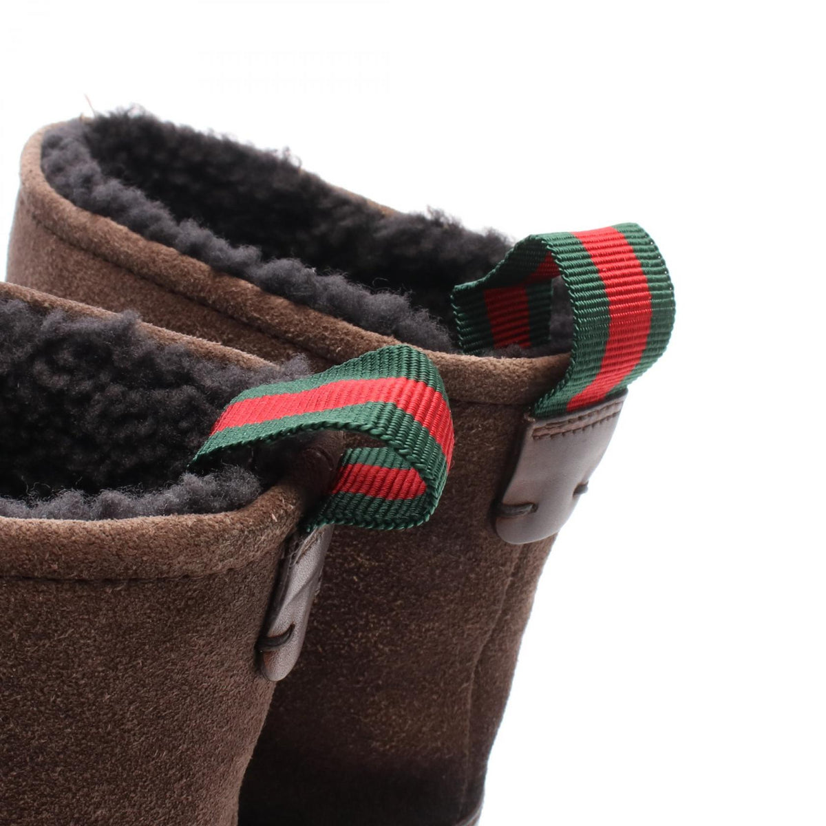 GUCCI Leather Suede Short Boots Brown Size 6.5