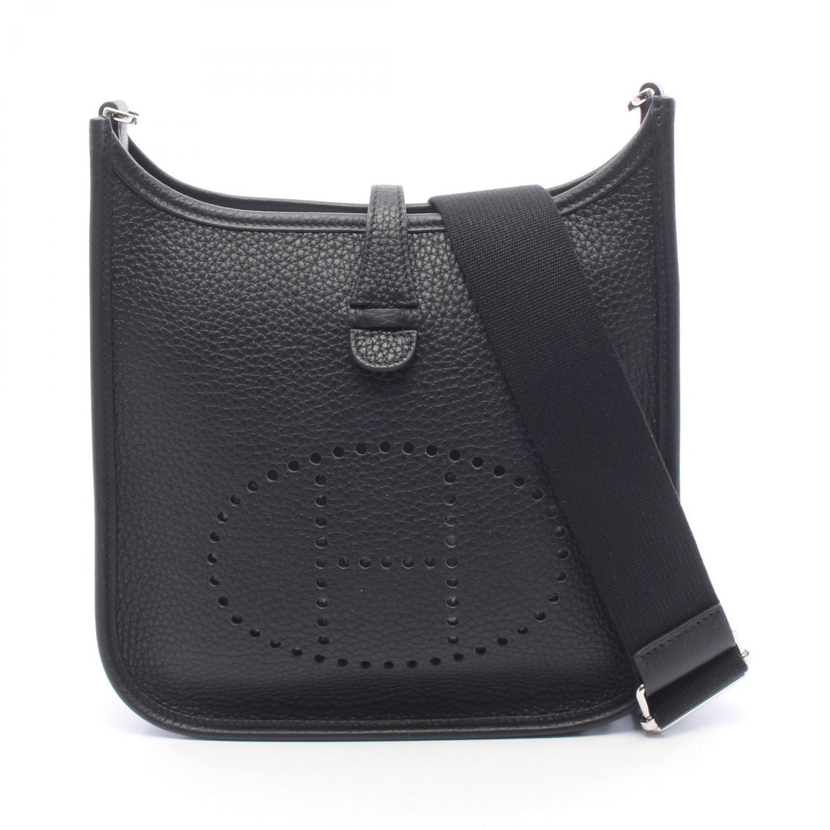HERMES Evelyne 23 Taurillon Shoulder Bag Black