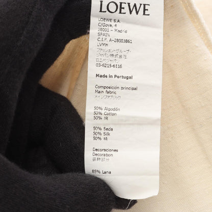 LOEWE Logo Patch Cotton Silk T-Shirt Beige Size L