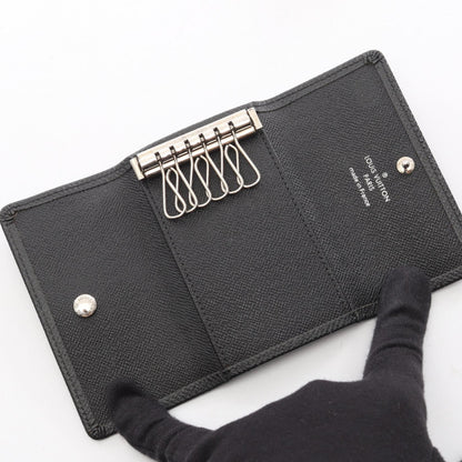 LOUIS VUITTON Multiclés 6 Taiga Ardoise Key Case Black