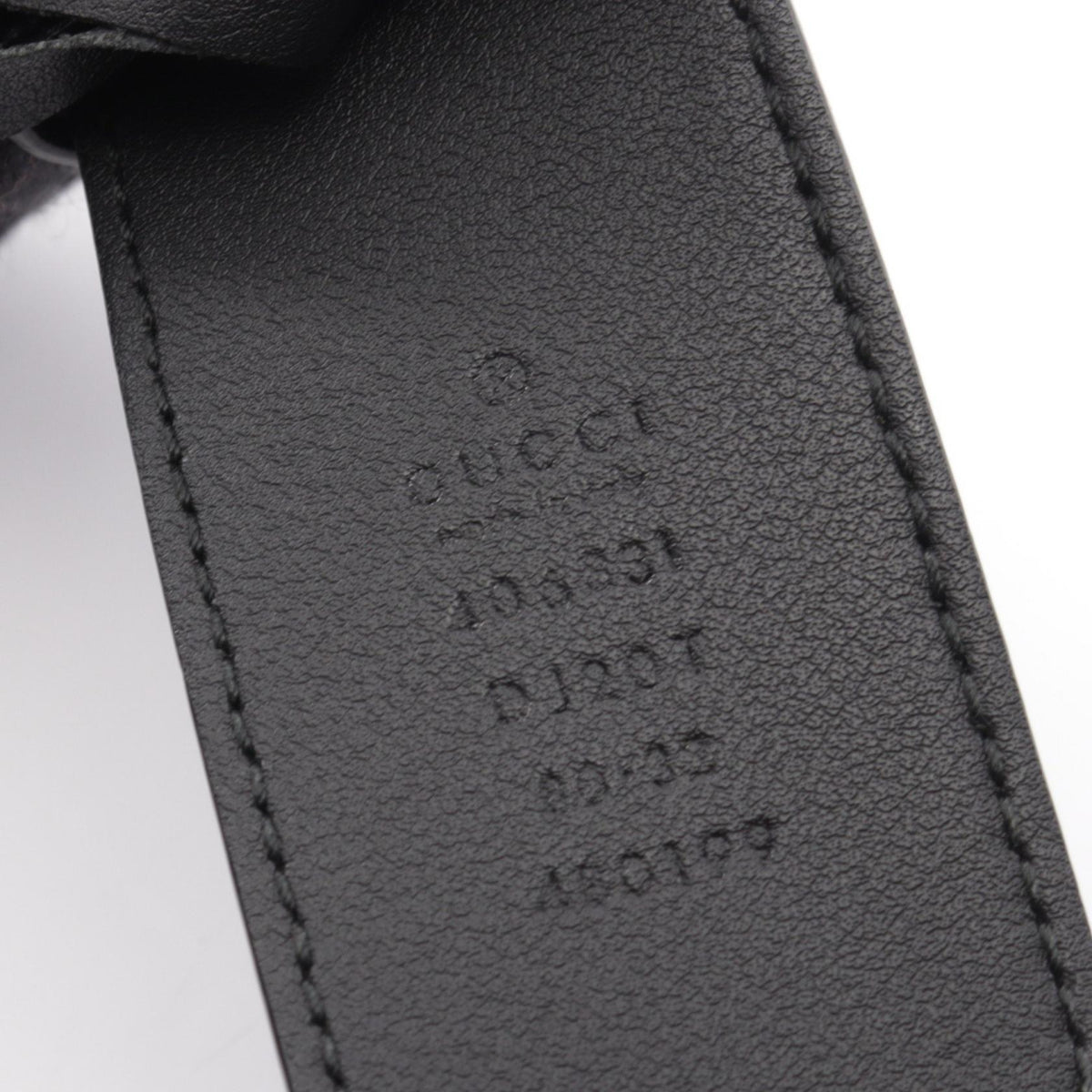 GUCCI Double G Buckle Leather Belt Black Size 80/32