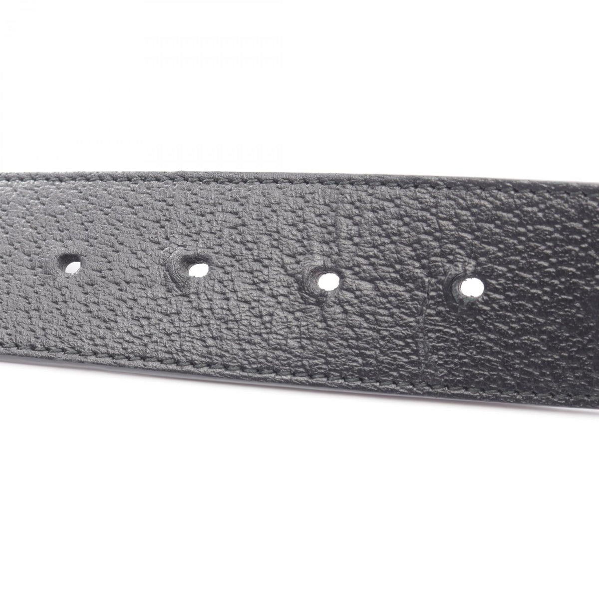 GUCCI Double G Buckle Leather Belt Black Size 80/32