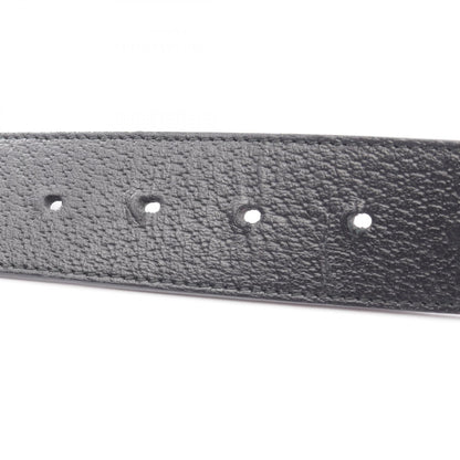 GUCCI Double G Buckle Leather Belt Black Size 80/32