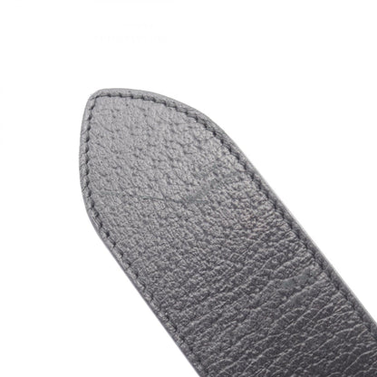 GUCCI Double G Buckle Leather Belt Black Size 80/32