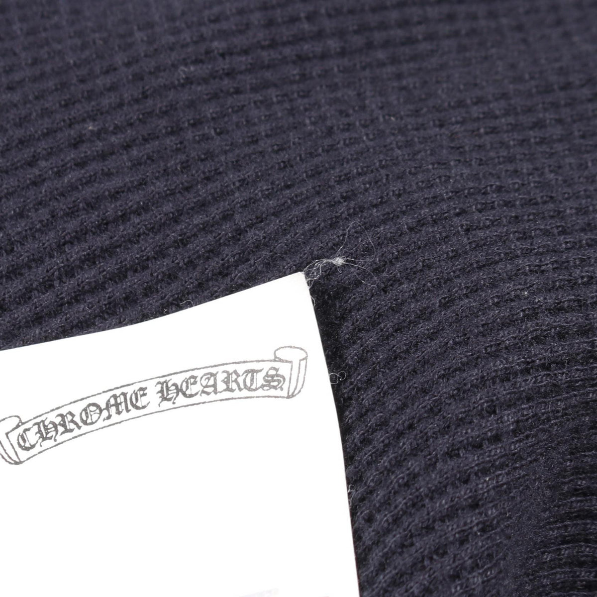 CHROME HEARTS Y NOT Cross Patch Henley T-Shirt Navy Size XXL