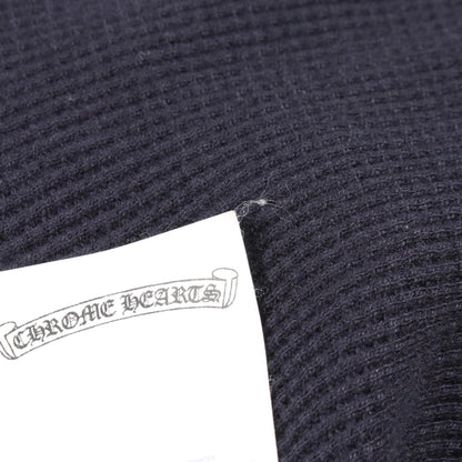 CHROME HEARTS Y NOT Cross Patch Henley T-Shirt Navy Size XXL