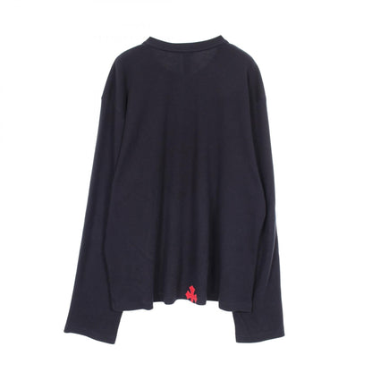 CHROME HEARTS Y NOT Cross Patch Henley T-Shirt Navy Size XXL