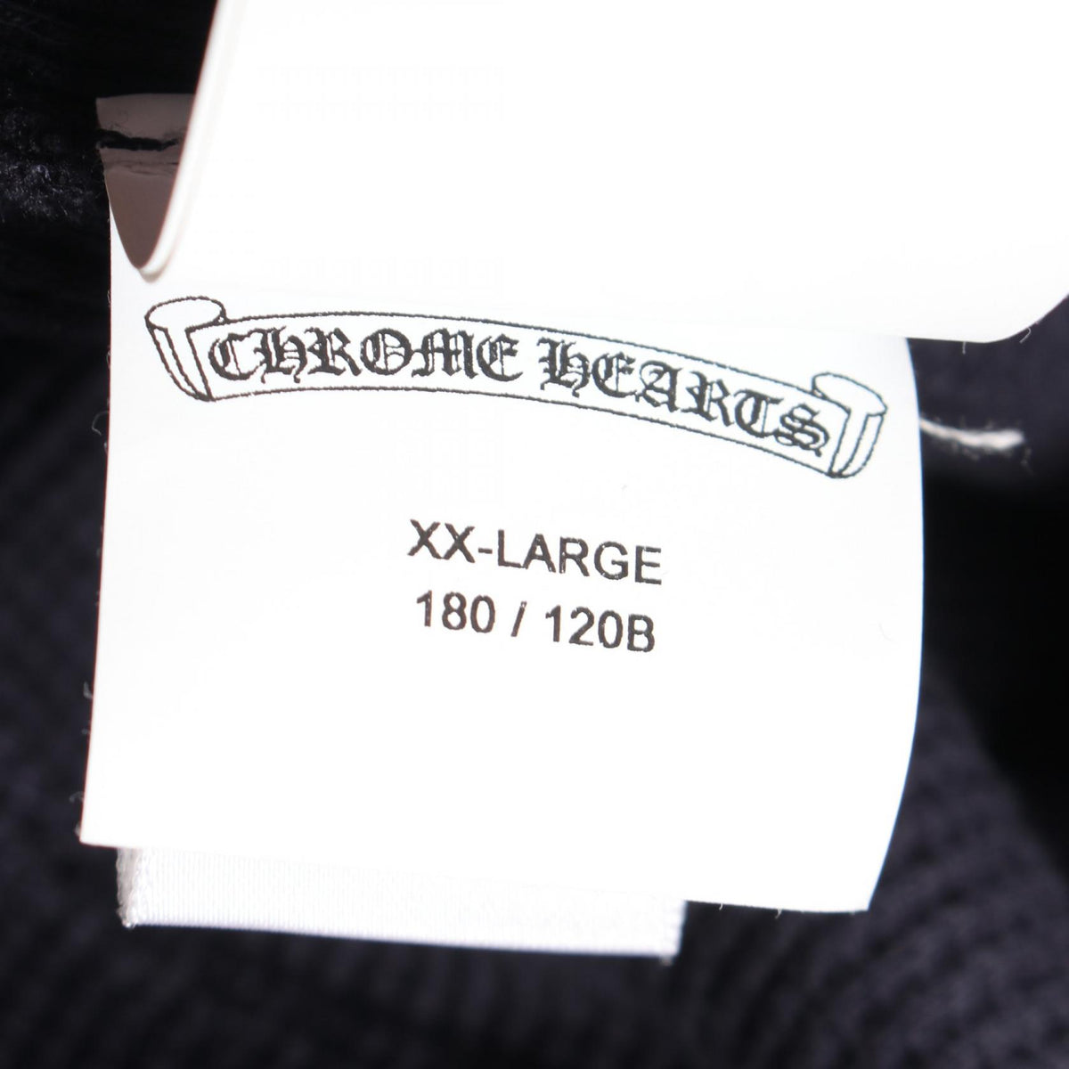 CHROME HEARTS Y NOT Cross Patch Henley T-Shirt Navy Size XXL