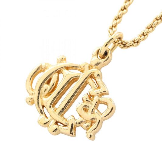 Dior Emblem Logo Necklace Gold-Plated