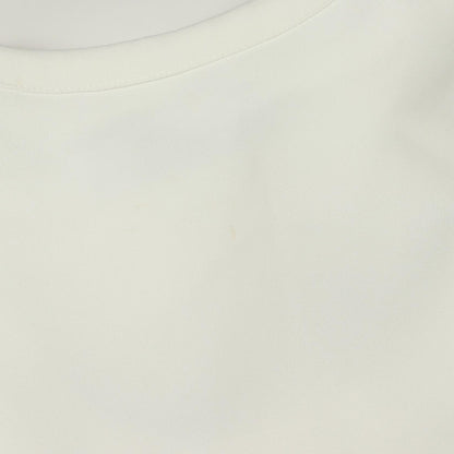 Self-Portrait Paneled Pleated Dress White/Black Size UK8 US4