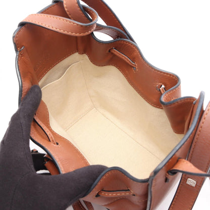 LOEWE Hammock Drawstring Mini Bag Brown