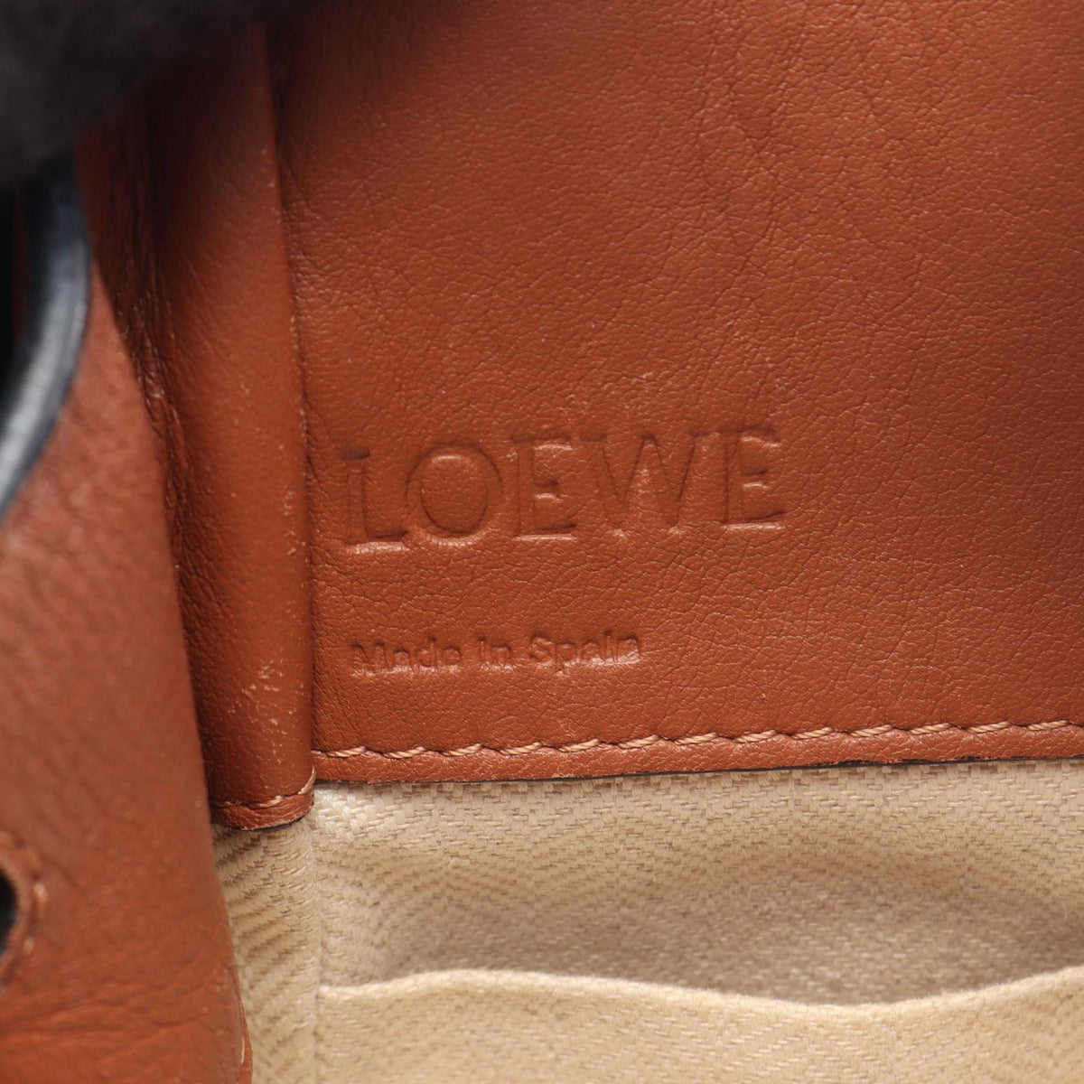LOEWE Hammock Drawstring Mini Bag Brown