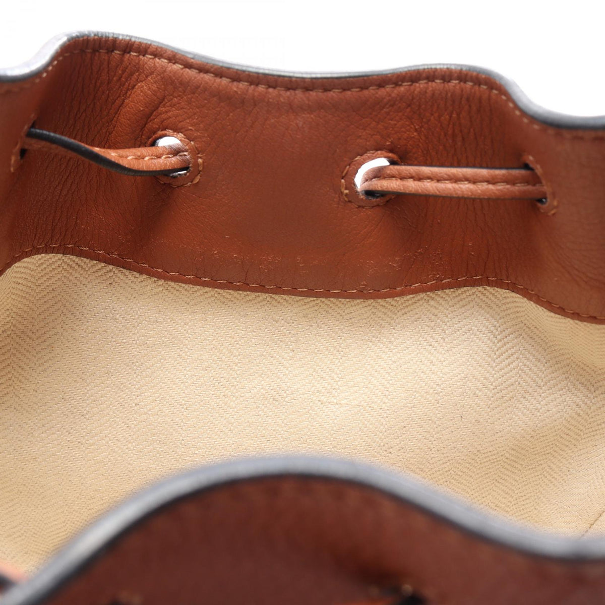 LOEWE Hammock Drawstring Mini Bag Brown