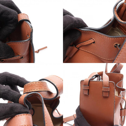 LOEWE Hammock Drawstring Mini Bag Brown