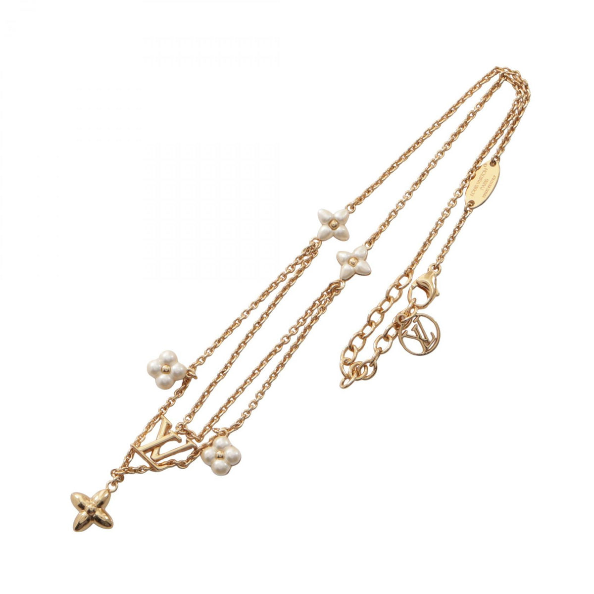 LOUIS VUITTON Floragram Pearl Necklace