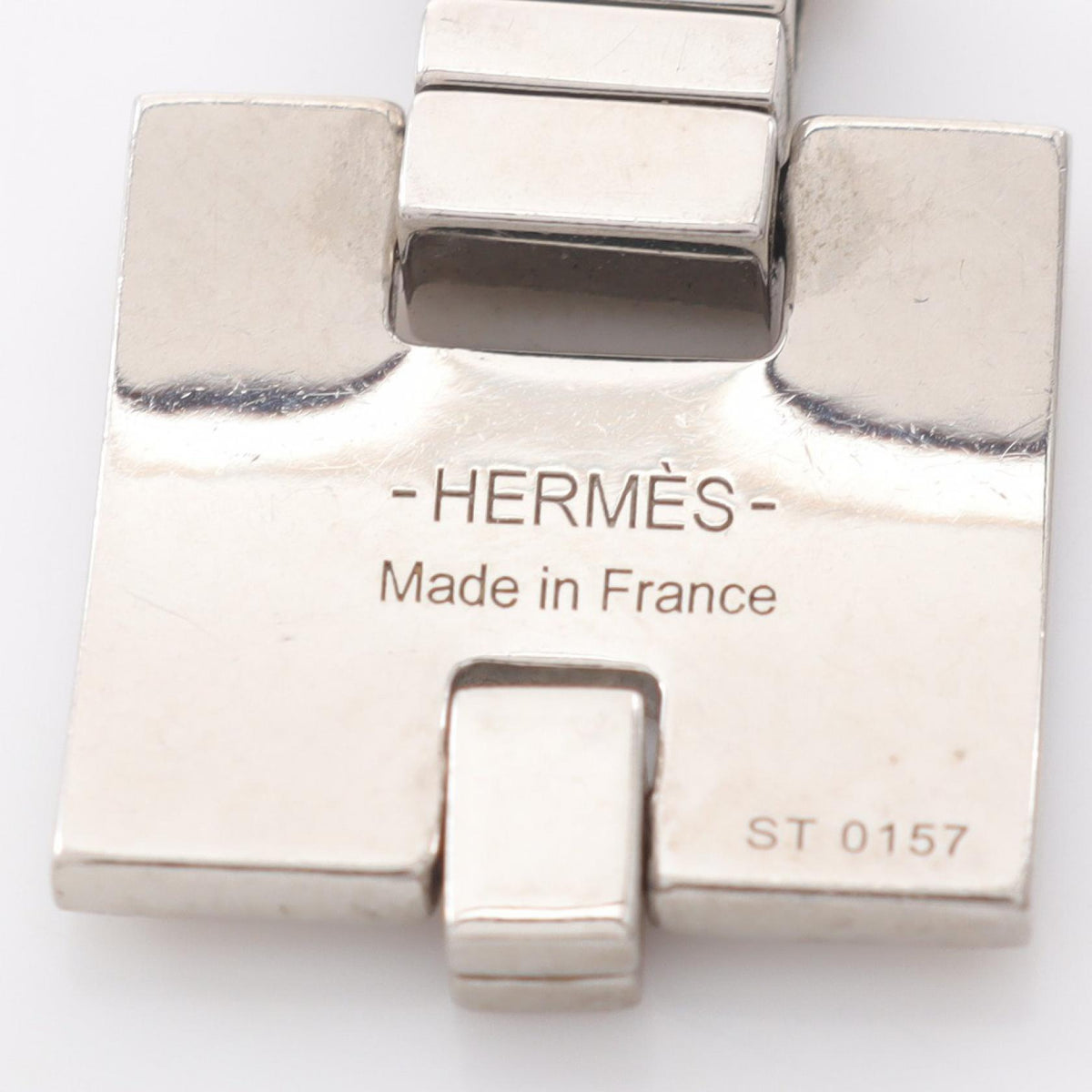 HERMES EILEEN Aileen Necklace Silver/Red